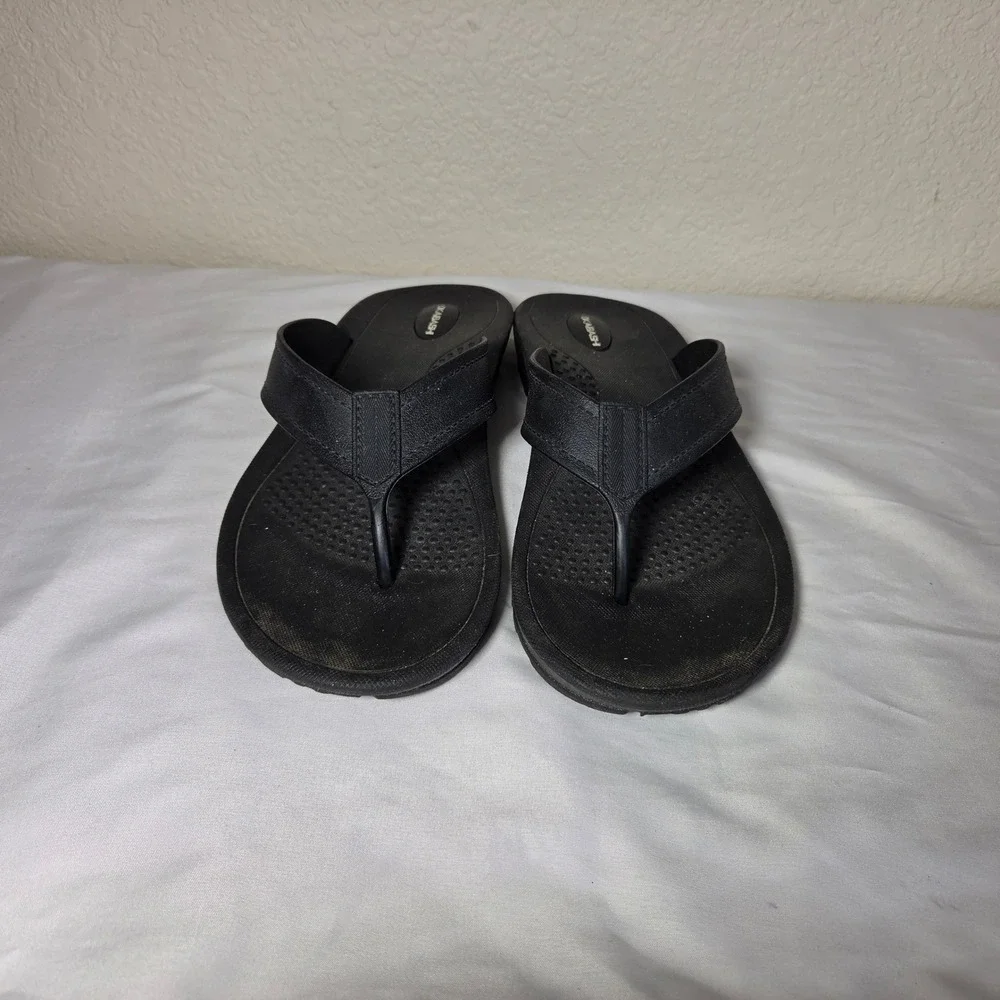 Okabashi Mens Surf Flip Flop Sandals Black Size XL 12-13 Made in USA Casual